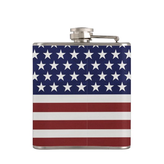 Amerikaanse Vlag Patriottic Juli 4 de Douane Heupfles (Achterkant)