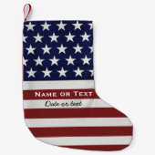 Amerikaanse Vlag Patriottic Juli 4 de Douane Kleine Kerstsok (Voorkant)