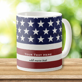 Amerikaanse Vlag Patriottic Juli 4 de Douane Koffiemok