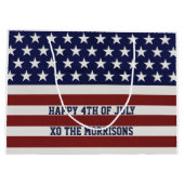 Amerikaanse Vlag Patriottic Juli 4 de Douane Large Cadeautasje (Achterkant)