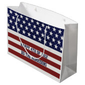 Amerikaanse Vlag Patriottic Juli 4 de Douane Large Cadeautasje (Achterkant Gekanteld)