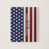 Amerikaanse Vlag Patriottic Juli 4 de Douane Legpuzzel (Verticaal)
