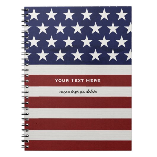 Amerikaanse Vlag Patriottic Juli 4 de Douane Notitieboek (Voorkant)
