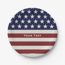 Amerikaanse Vlag Patriottic Juli 4 de Douane Papieren Bordje
