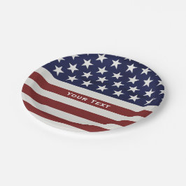 Amerikaanse Vlag Patriottic Juli 4 de Douane Papieren Bordje
