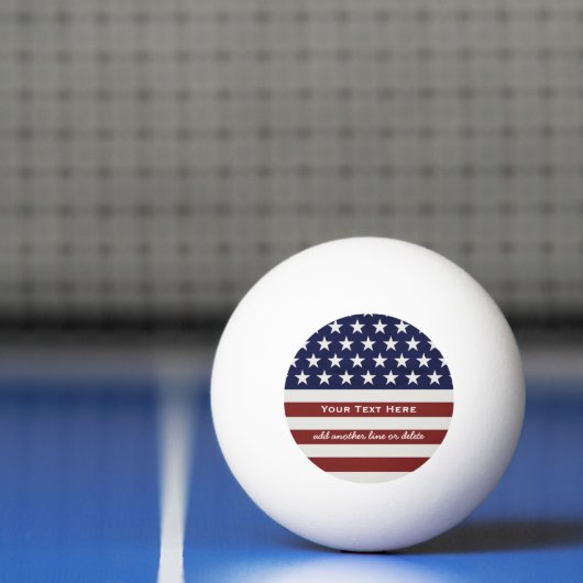 Amerikaanse Vlag Patriottic Juli 4 de Douane Pingpongbal (Net)
