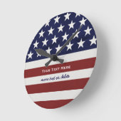 Amerikaanse Vlag Patriottic Juli 4 de Douane Ronde Klok (Hoek)
