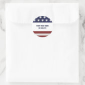 Amerikaanse Vlag Patriottic Juli 4 de Douane Ronde Sticker (Tas)