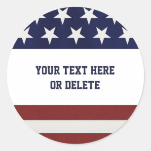 Amerikaanse Vlag Patriottic Juli 4 de Douane Ronde Sticker