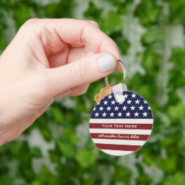 Amerikaanse Vlag Patriottic Juli 4 de Douane Sleutelhanger