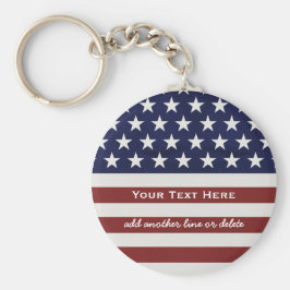 Amerikaanse Vlag Patriottic Juli 4 de Douane Sleutelhanger