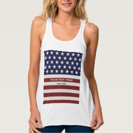 Amerikaanse Vlag Patriottic Juli 4 de Douane Tanktop