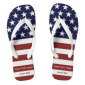 Amerikaanse Vlag Patriottic Juli 4 de Douane Teenslippers (Voetbed)