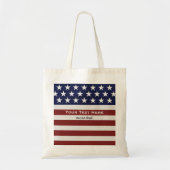 Amerikaanse Vlag Patriottic Juli 4 de Douane Tote Bag (Voorkant)