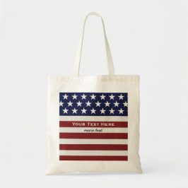 Amerikaanse Vlag Patriottic Juli 4 de Douane Tote Bag