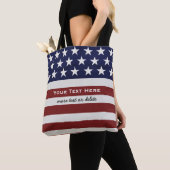 Amerikaanse Vlag Patriottic Juli 4 de Douane Tote Bag (Dichtbij)