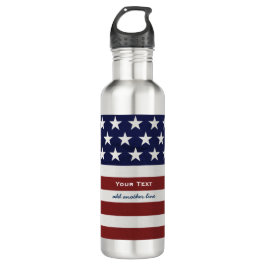 Amerikaanse Vlag Patriottic Juli 4 de Douane Waterfles