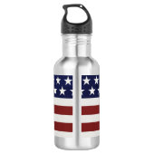Amerikaanse Vlag Patriottic Juli 4 de Douane Waterfles (Achterkant)