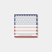 Amerikaanse Vlag Patriottic Juli 4e Aangepaste Tek Post-it® Notes (Voorkant)