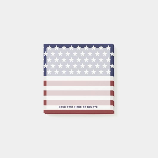 Amerikaanse Vlag Patriottic Juli 4e Aangepaste Tek Post-it® Notes (Voorkant)