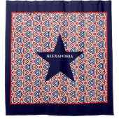 Amerikaanse vlag Patriottic Pattern Star Douchegordijn (Voorkant)