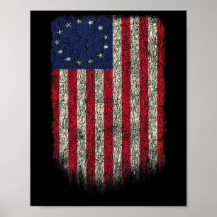 Amerikaanse Vlag Patriottisch 1776 Betsy Ross Usa Poster