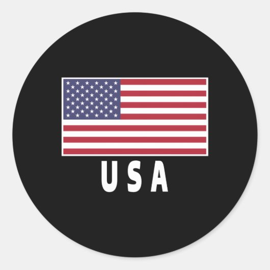 Amerikaanse vlag Patriottisch 4 juli Amerika Dag v Ronde Sticker (Voorkant)