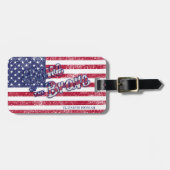 Amerikaanse vlag patriottisch 4 juli bagagelabel (Voorkant horizontaal)