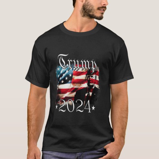  Amerikaanse vlag patriottisch 4 juli T-Shirt (Voorkant)