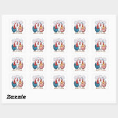 Amerikaanse vlag Patriottisch 4 juli Vierkante Sticker (Vel)