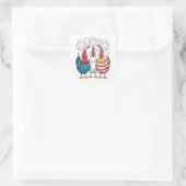 Amerikaanse vlag Patriottisch 4 juli Vierkante Sticker (Tas)