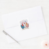 Amerikaanse vlag Patriottisch 4 juli Vierkante Sticker (Envelop)