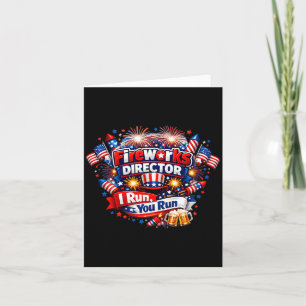 Amerikaanse Vlag Patriottisch 4 juli Vuurwerk Kaart