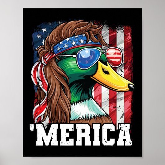 Amerikaanse vlag Patriottisch 4th of July Duc Poster (Voorkant)