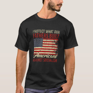 Amerikaanse vlag Patriottisch Amerikaans kapitalis T-shirt