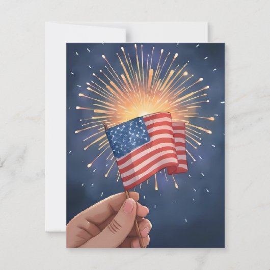 Amerikaanse Vlag Patriottisch Bedankkaart (Voorkant)