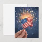 Amerikaanse Vlag Patriottisch Bedankkaart (Voorkant / Achterkant)