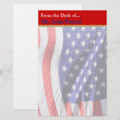 Amerikaanse vlag | Patriottisch cadeau voor soldat Briefpapier (Voorkant / Achterkant)