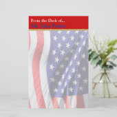 Amerikaanse vlag | Patriottisch cadeau voor soldat Briefpapier (Staand voorkant)