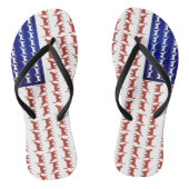 Amerikaanse vlag patriottisch decor teenslippers (Voetbed)