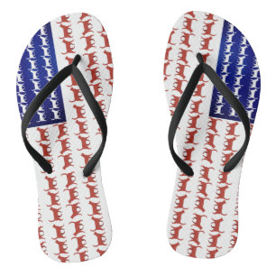 Amerikaanse vlag patriottisch decor teenslippers