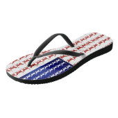 Amerikaanse vlag patriottisch decor teenslippers (Schuin)