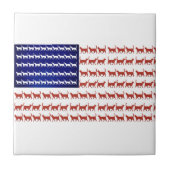 Amerikaanse vlag patriottisch decor tegeltje (Voorkant)