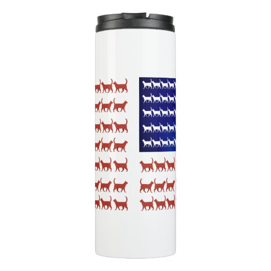 Amerikaanse vlag patriottisch decor thermosbeker (Achterkant)