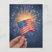 Amerikaanse Vlag Patriottisch Feestdagenkaart (Voorkant)