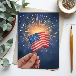 Amerikaanse Vlag Patriottisch Feestdagenkaart