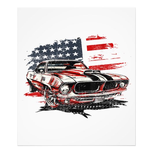 Amerikaanse Vlag Patriottisch Foto Afdruk (Voorkant)