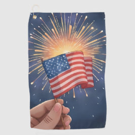 Amerikaanse Vlag Patriottisch Golfhanddoek
