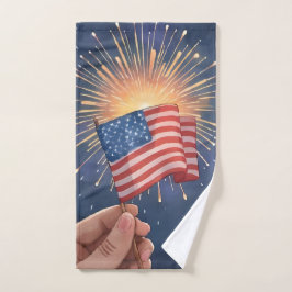 Amerikaanse Vlag Patriottisch Handdoek