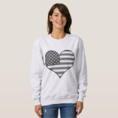 Amerikaanse Vlag Patriottisch Hart Trui (Voorkant volledig)